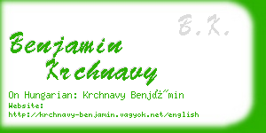 benjamin krchnavy business card